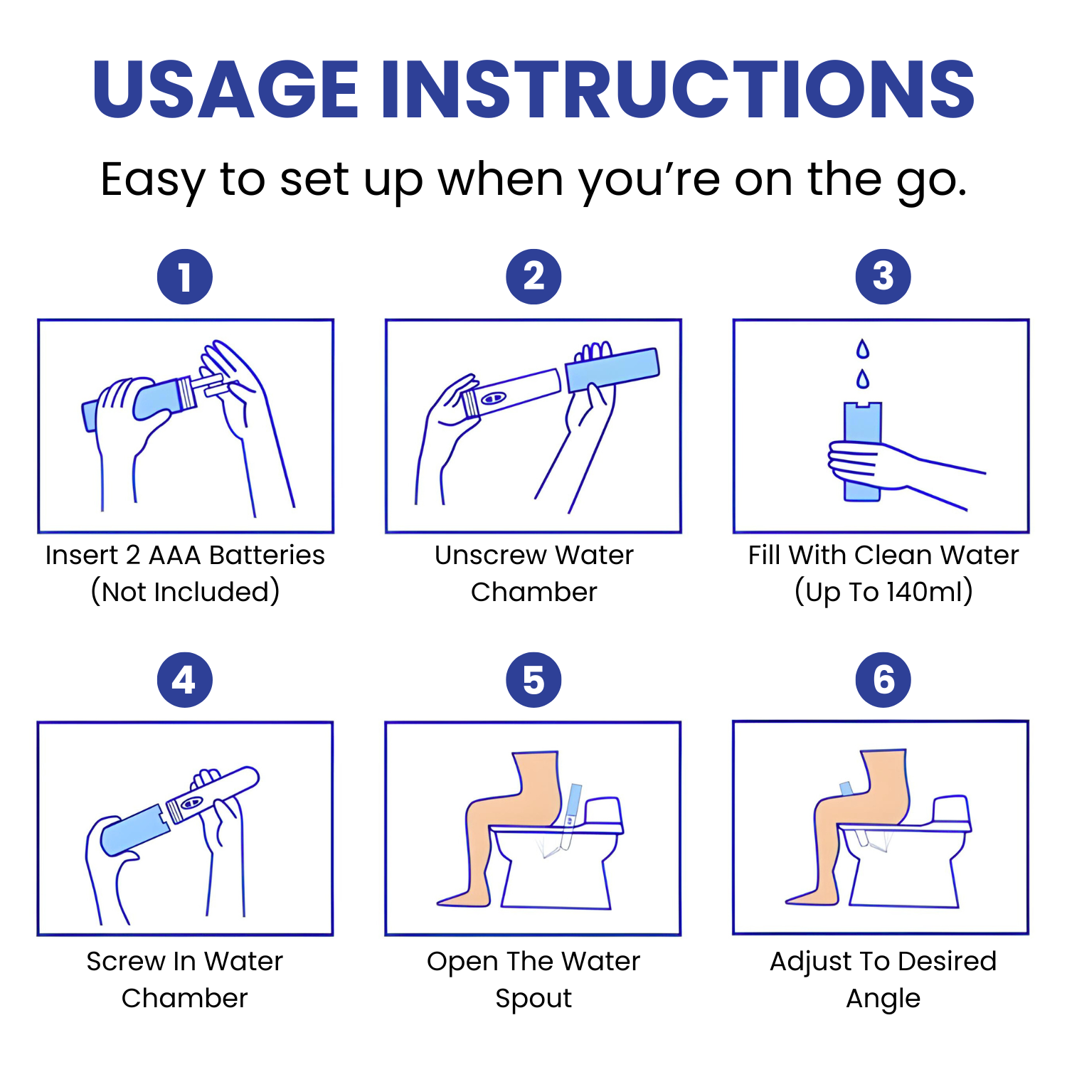 Portable Bidet Sprayer | Handheld | Electric