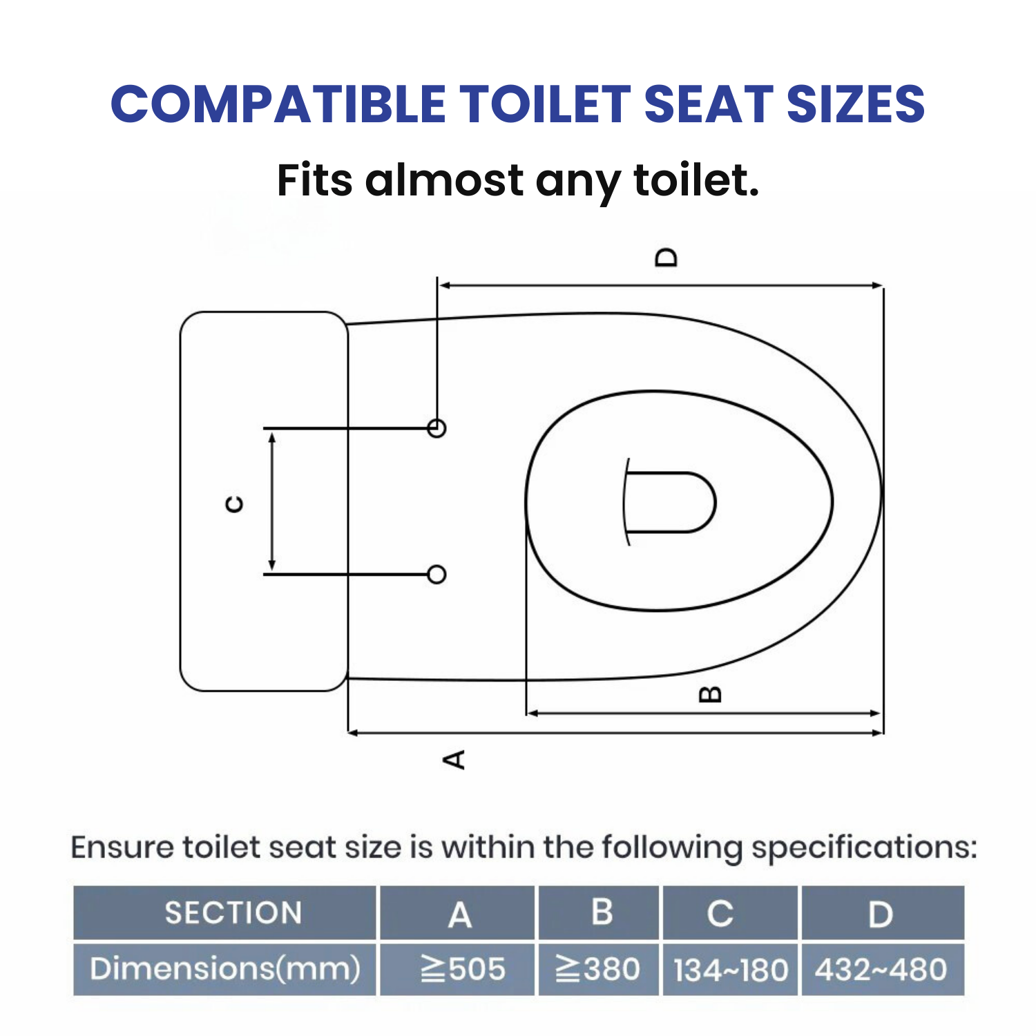 D Shape Bidet Toilet Seat | Dual Nozzle