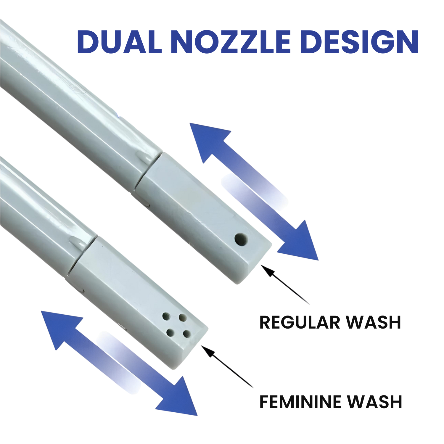 D Shape Bidet Toilet Seat | Dual Nozzle