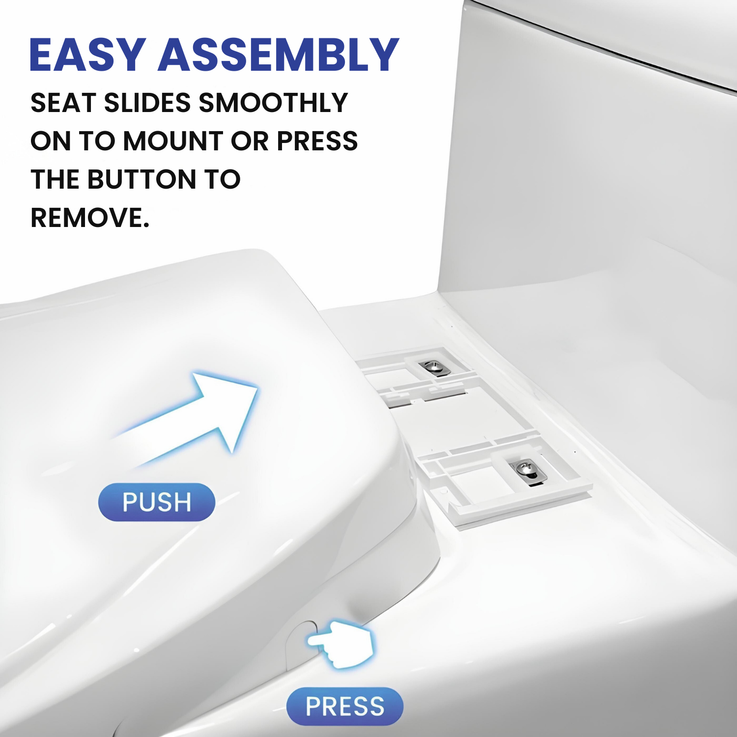 D Shape Bidet Toilet Seat | Dual Nozzle